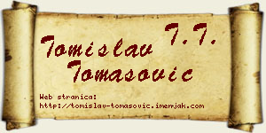 Tomislav Tomasović vizit kartica